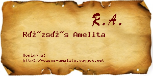 Rózsás Amelita névjegykártya